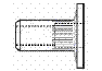 Nitonakrętka cylindryczna do tworzyw z kołnierzem walcowym powiększonym z radełkowanym trzpieniem