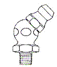 Smarowniczka kulkowa ciśnieniowa z główką stożkową-kątowa Typ B 45