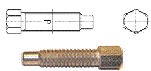 Śruba dociskowa z łbem sześciokątnym z czopem walcowym