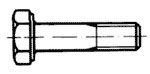 Śruby z łbem sześciokątnym z niepełnym gwintem
