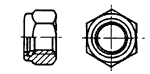 Nakrętki sześciokątne samozabezpieczające z wkładką poliamidową